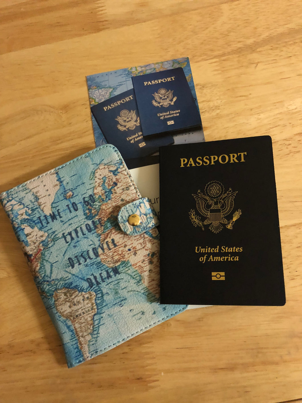 Passport Cover - Time to Go Explore Discover Dream